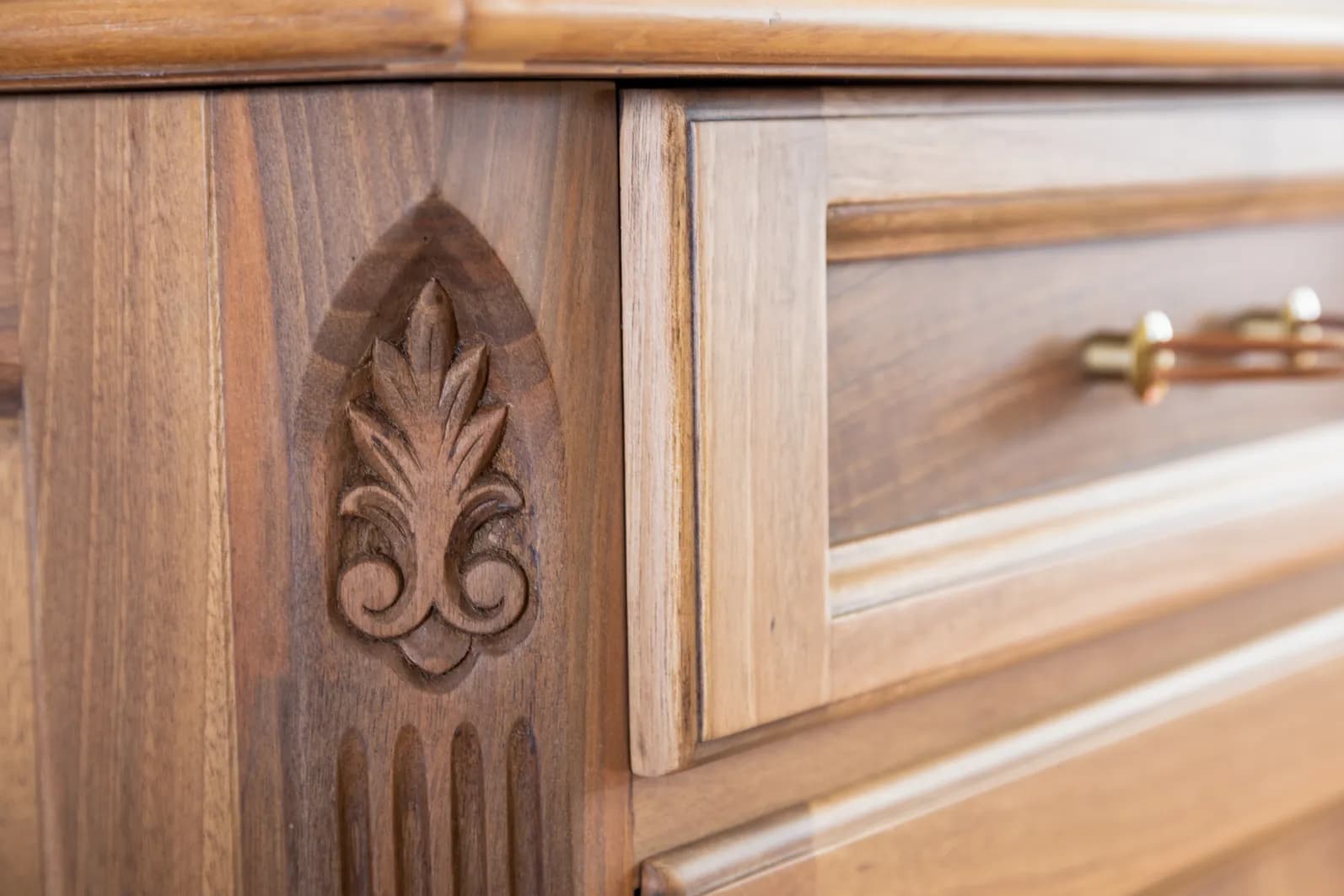 Walnut Sideboard with Raised Panel Doors — 3