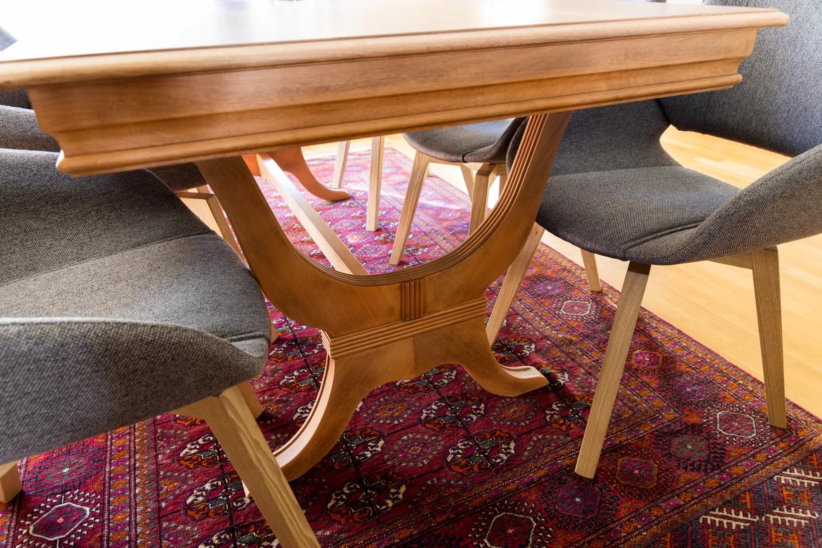 Mid-Century Dining Table with Upholstered Chairs — 2