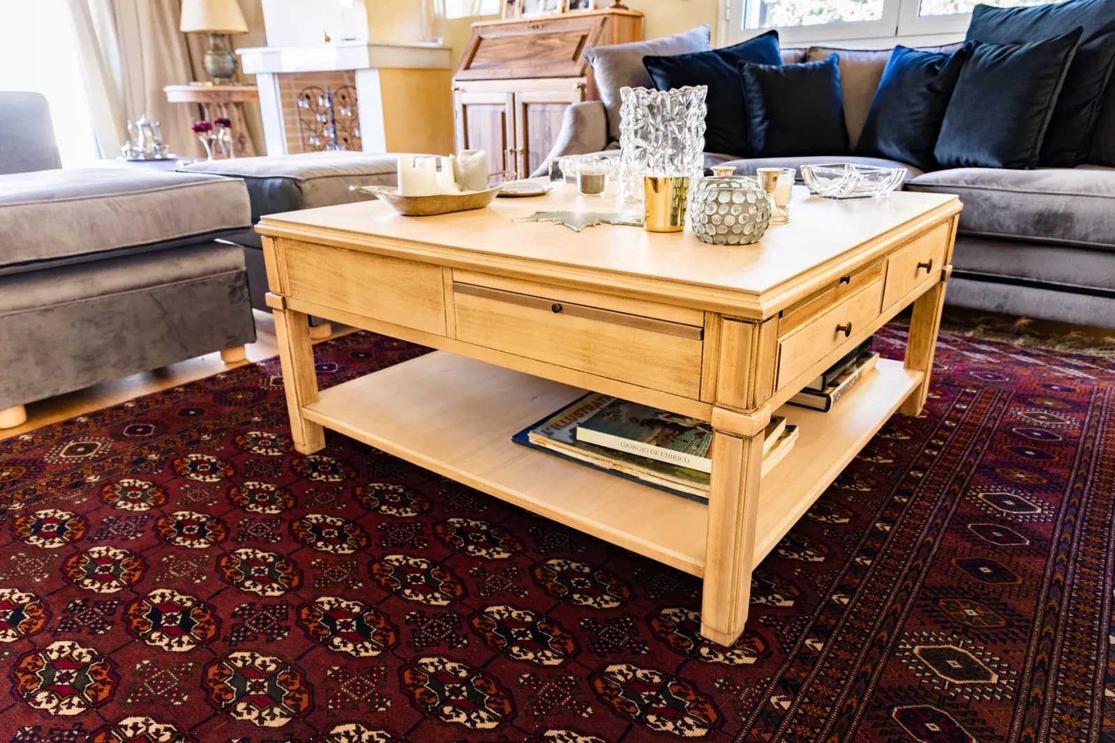 Light Oak Coffee Table in Contemporary Living Room — 3