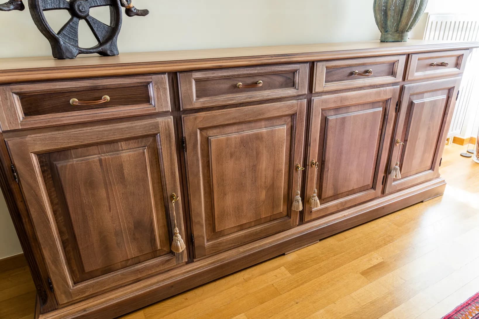Walnut Sideboard with Raised Panel Doors