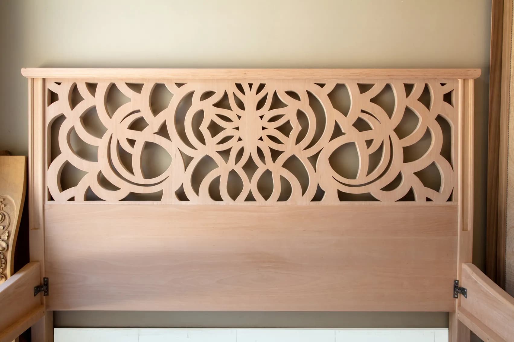 Openwork Floral Headboard Panel — 1