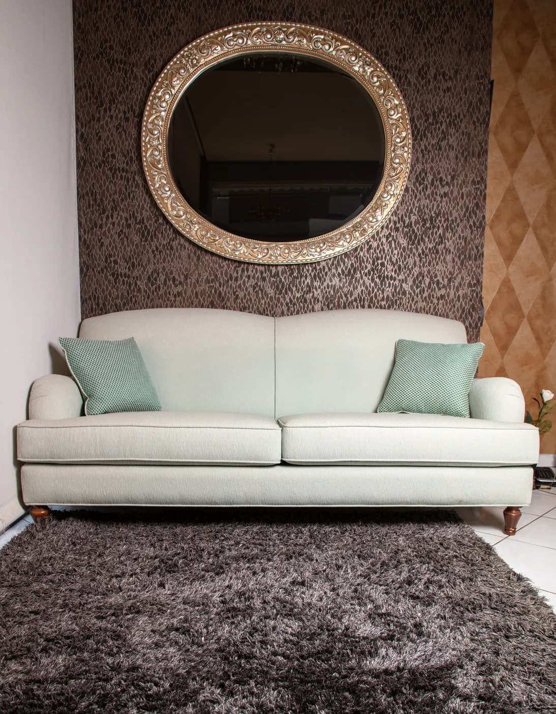 Modern Classic Upholstered Three-Seat Sofa