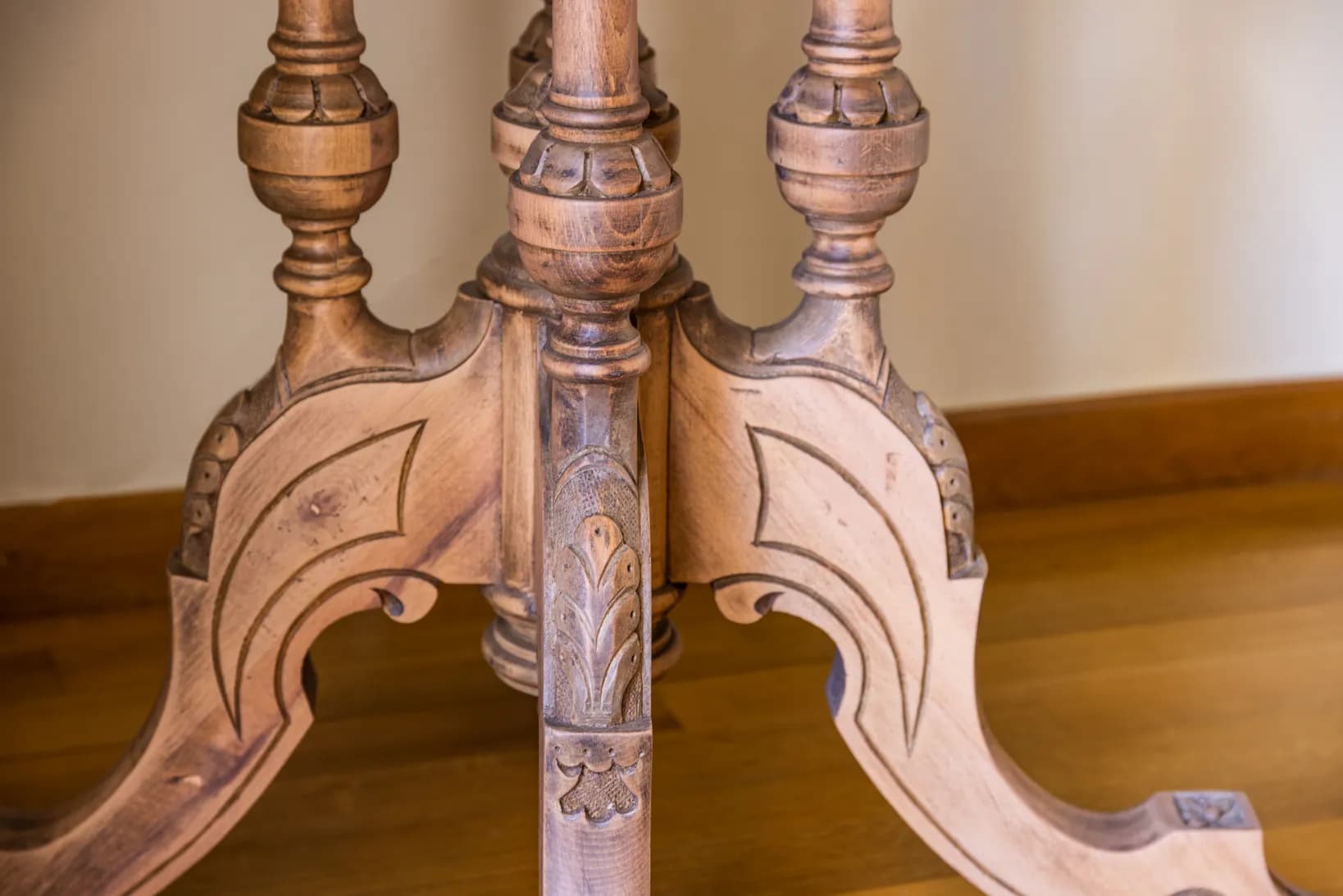Victorian Turned Pedestal Side Table — Unfinished — 2