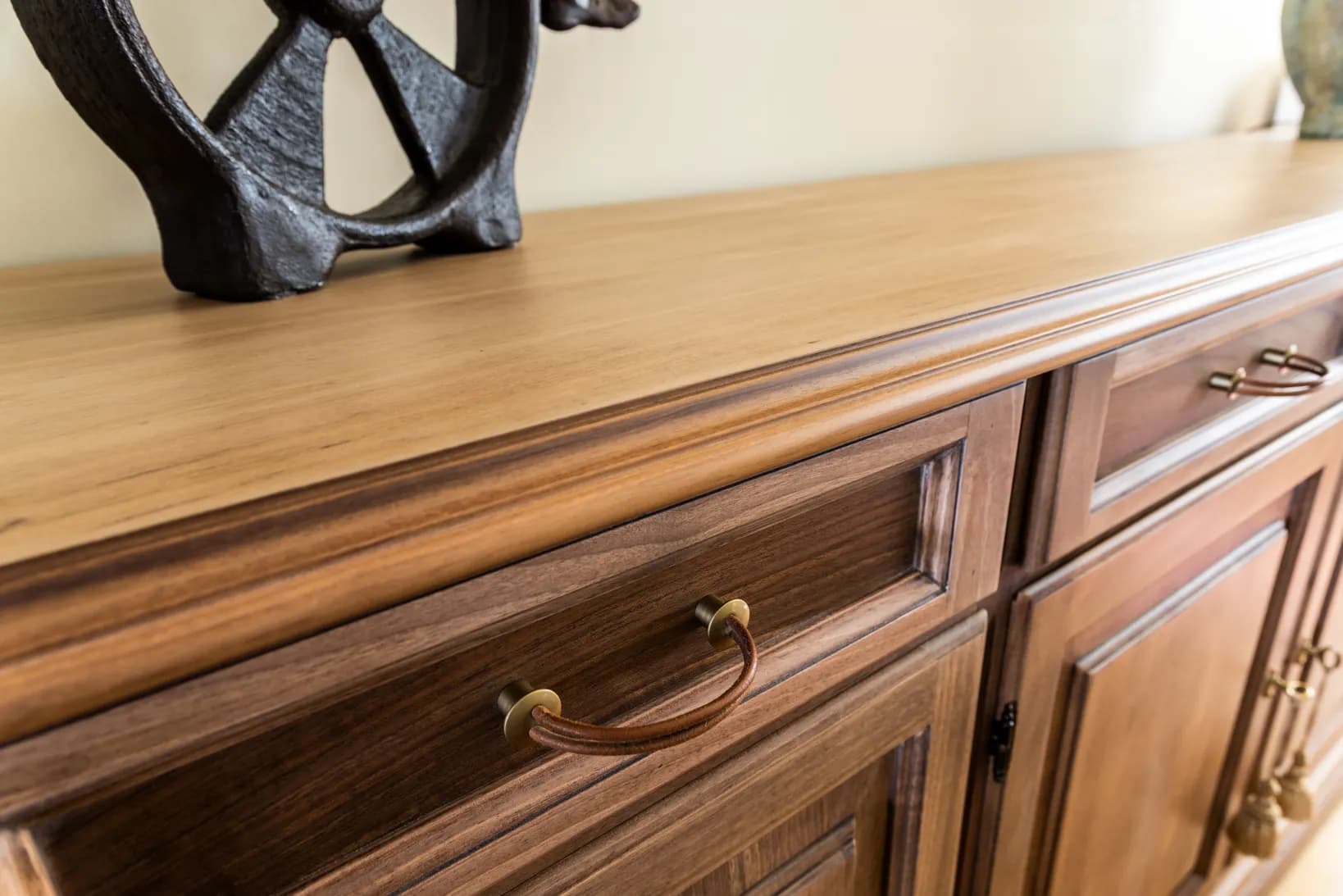 Walnut Sideboard with Raised Panel Doors — 2