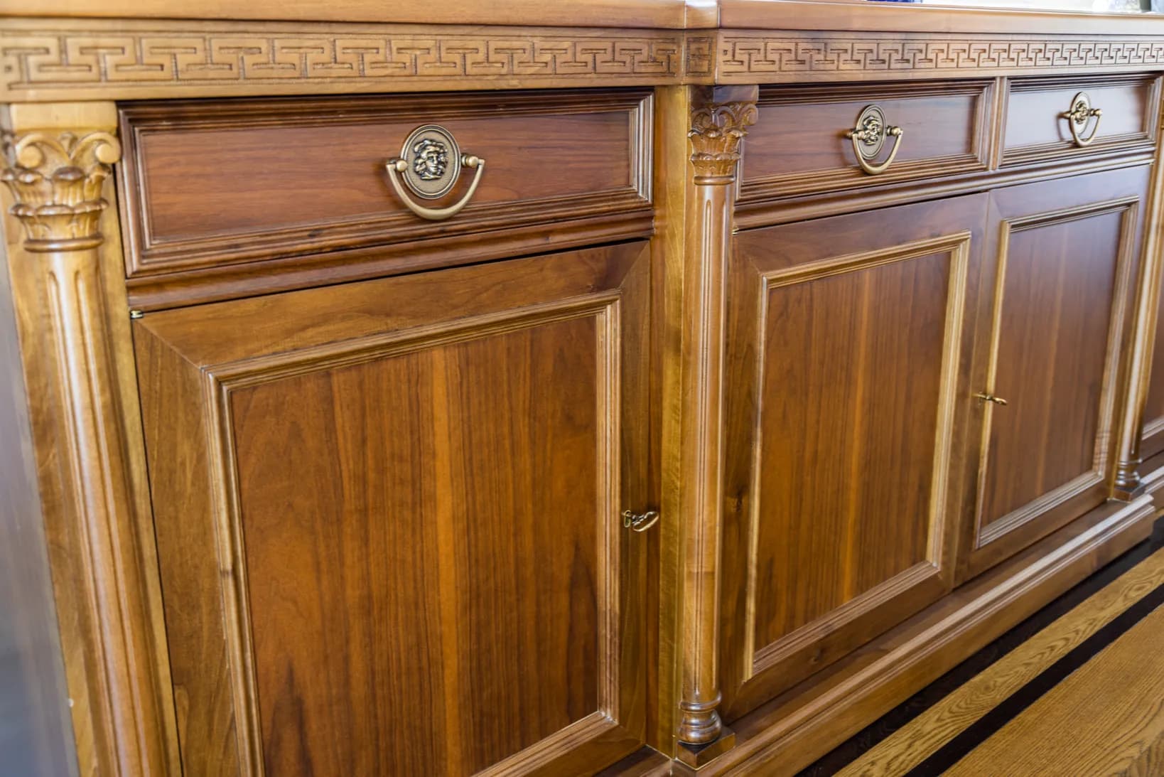 Neoclassical Sideboard with Greek Key Frieze — 4