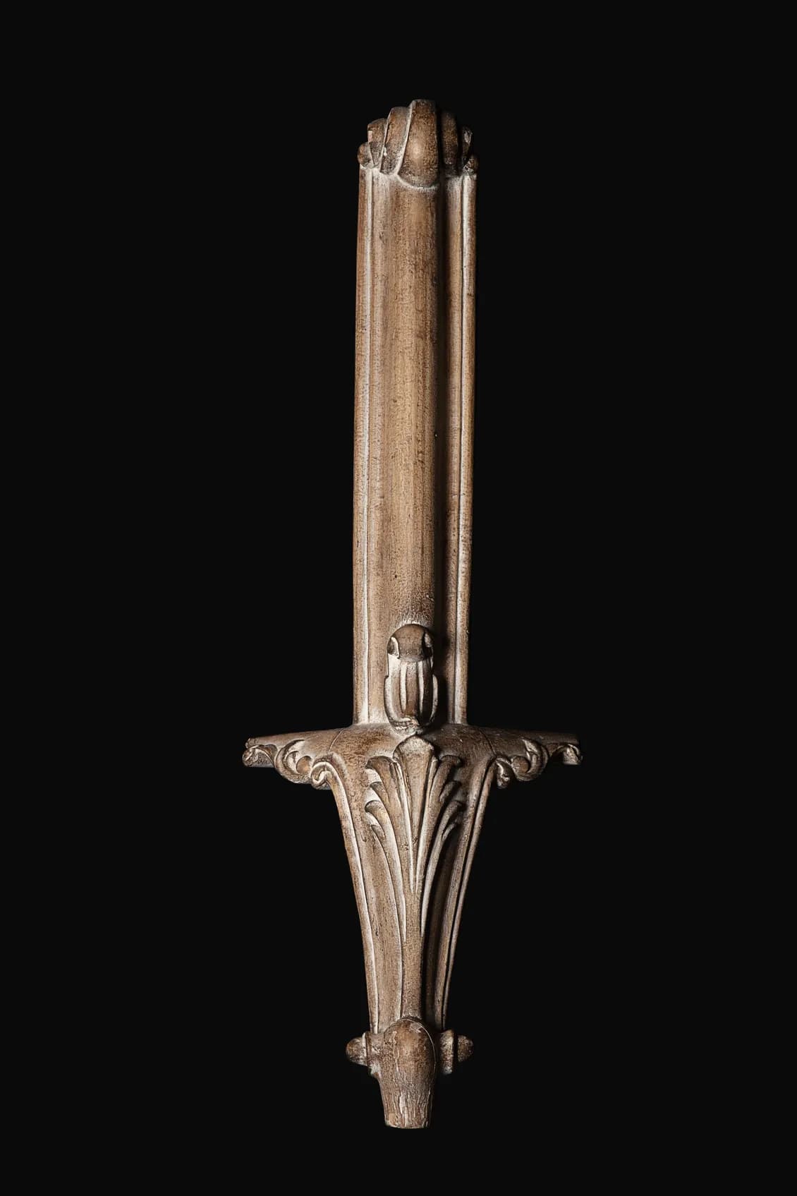Neoclassical Carved Column with Acanthus Capital