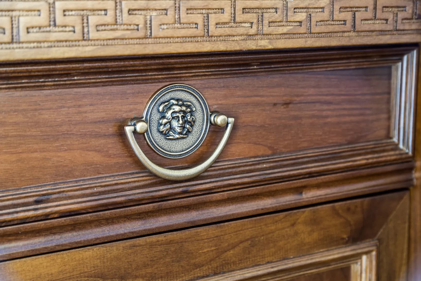 Neoclassical Sideboard with Greek Key Frieze — 2