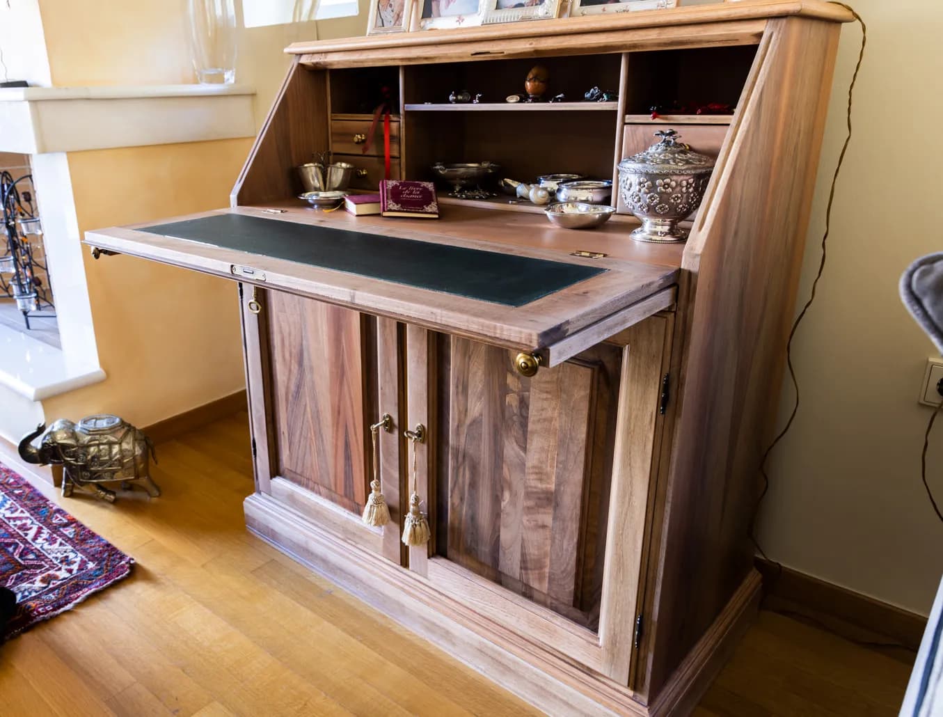 Secretaire — Open with Leather Writing Surface — 2