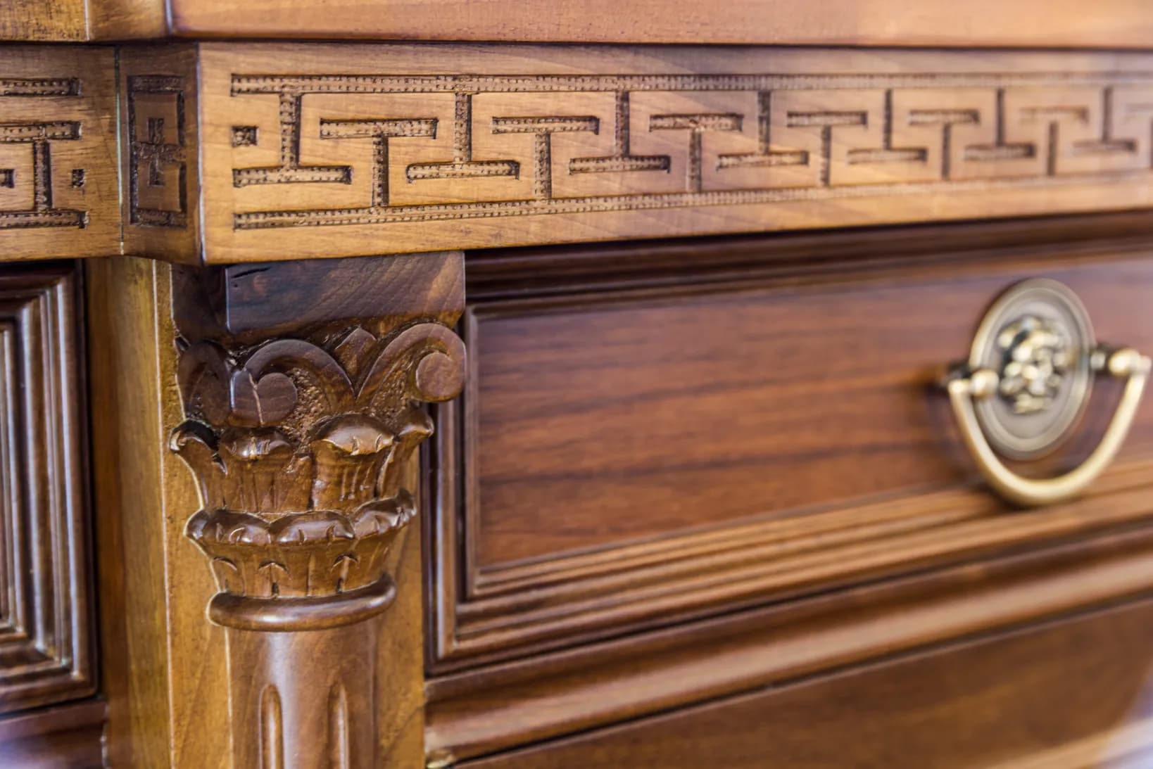 Neoclassical Sideboard with Greek Key Frieze — 3