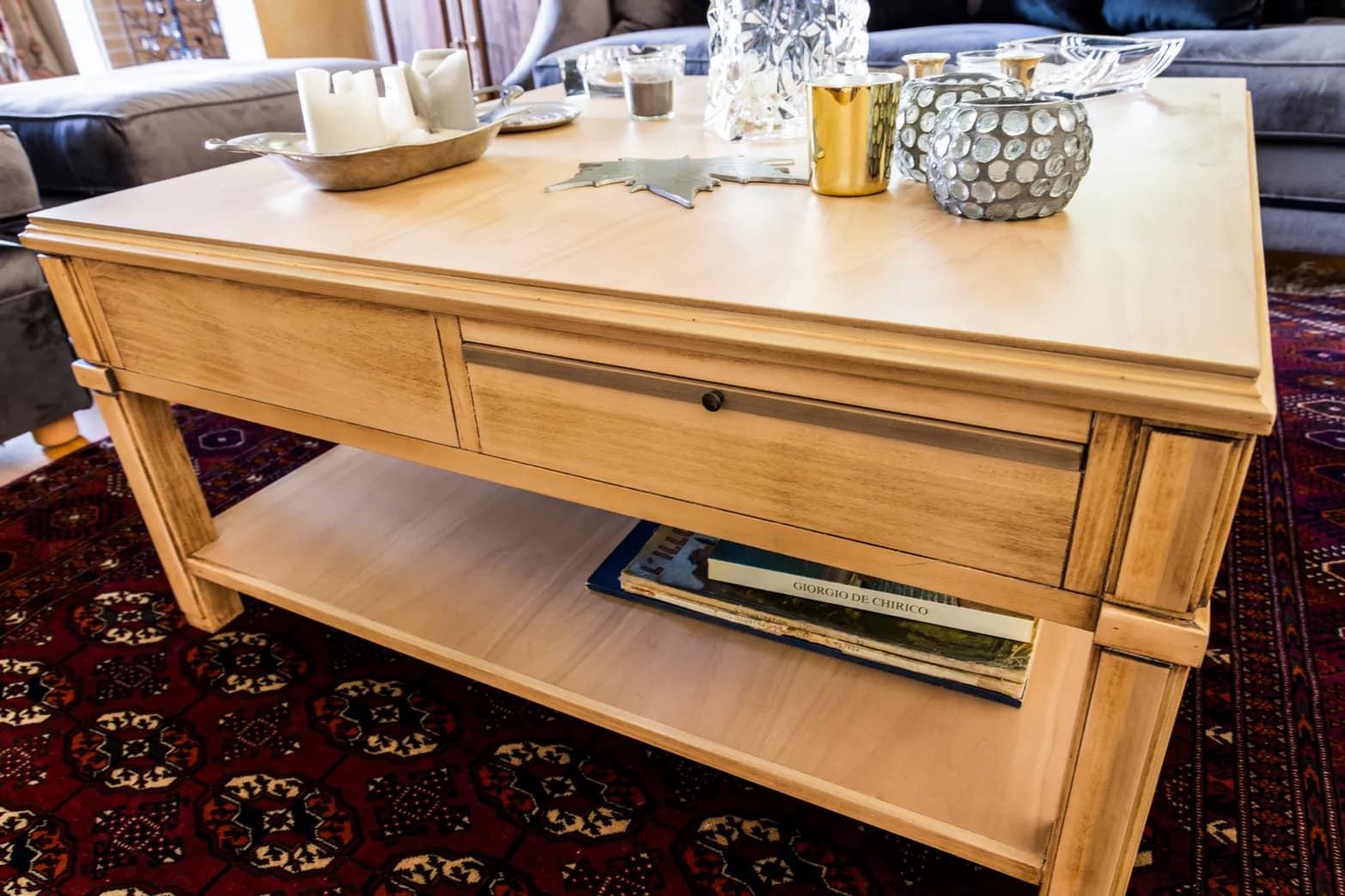 Light Oak Coffee Table in Contemporary Living Room — 4