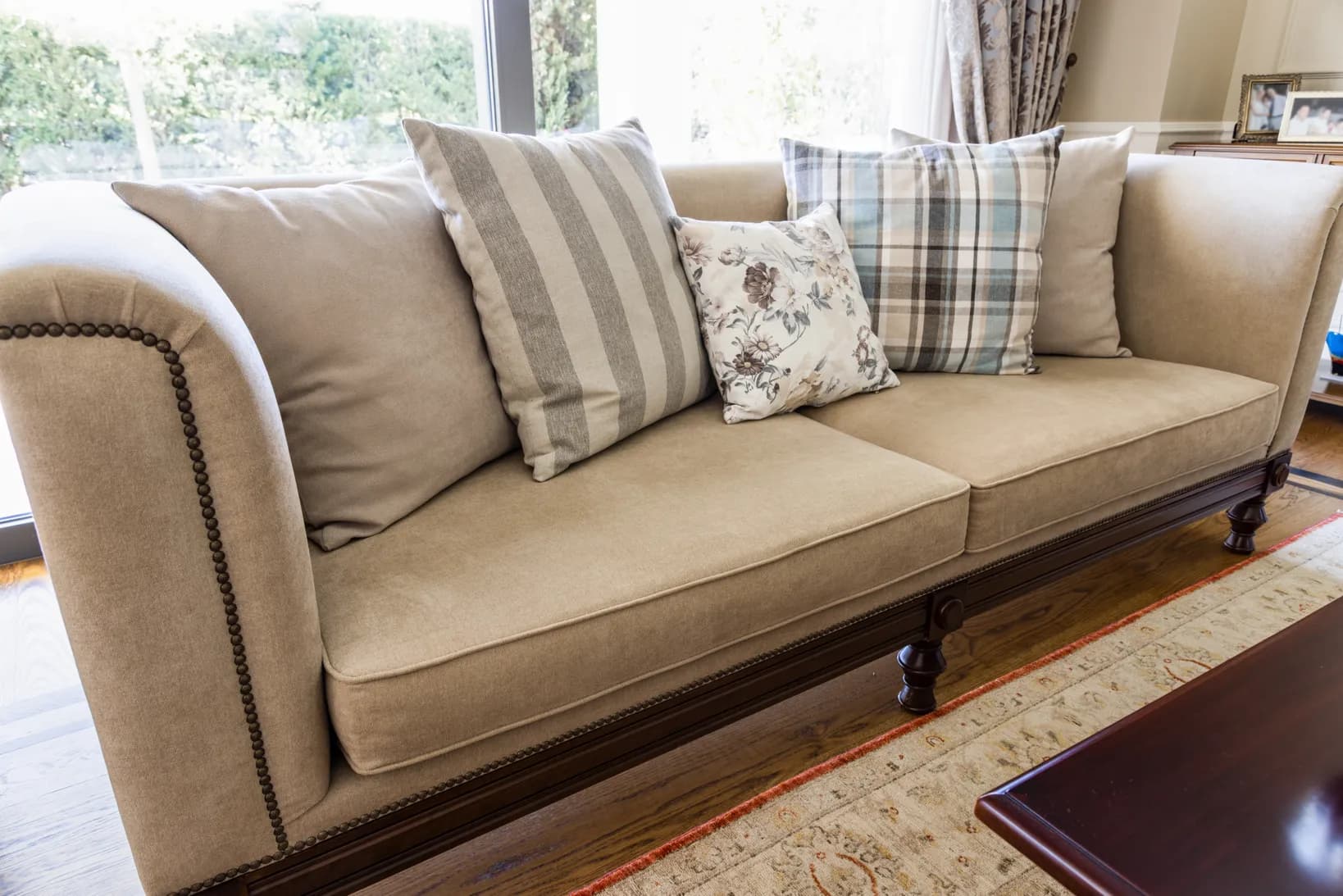Turned Leg with Rosette Block — Knole Sofa Detail — 2